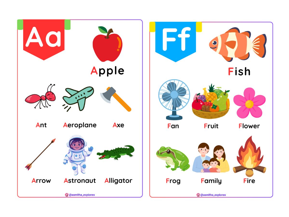 Alphabet Picture Flash Cards