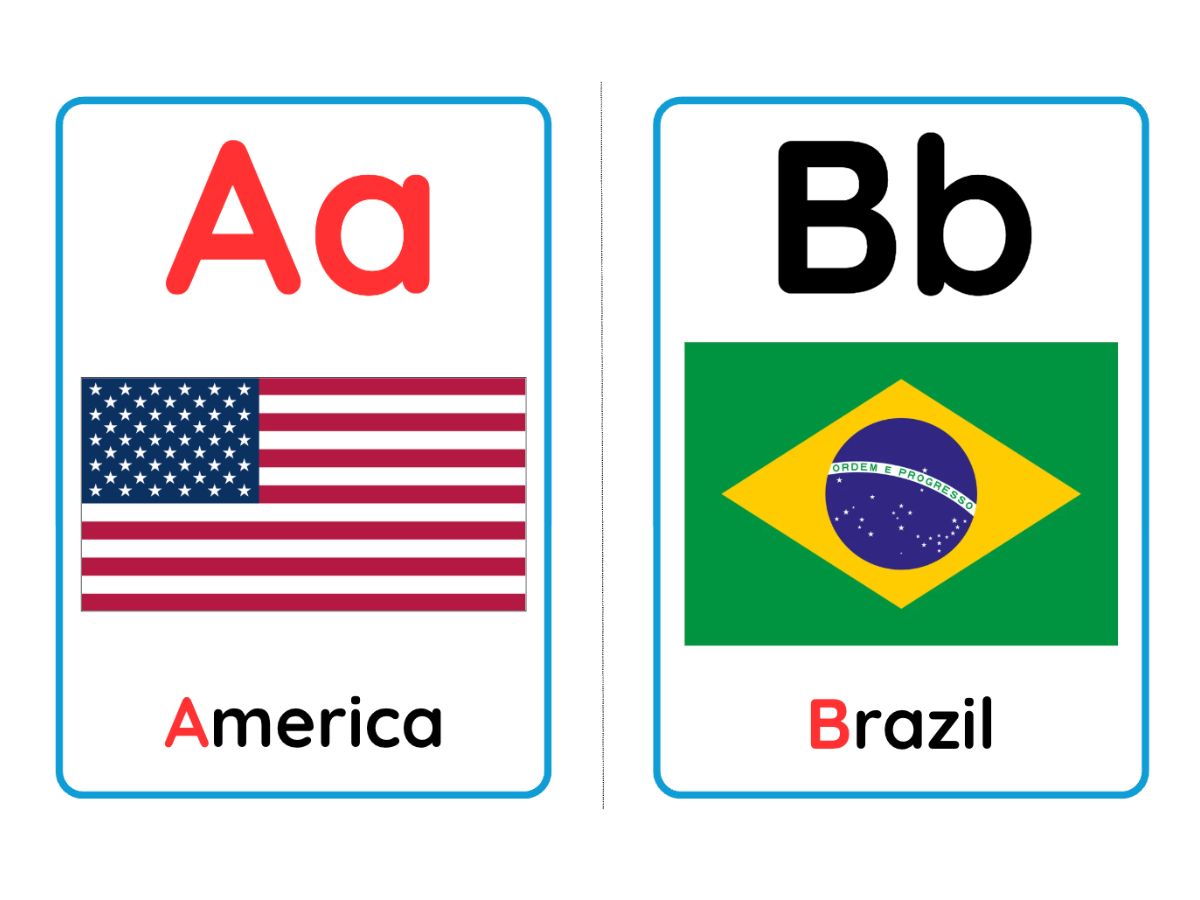 Flags Flash Cards A to Z