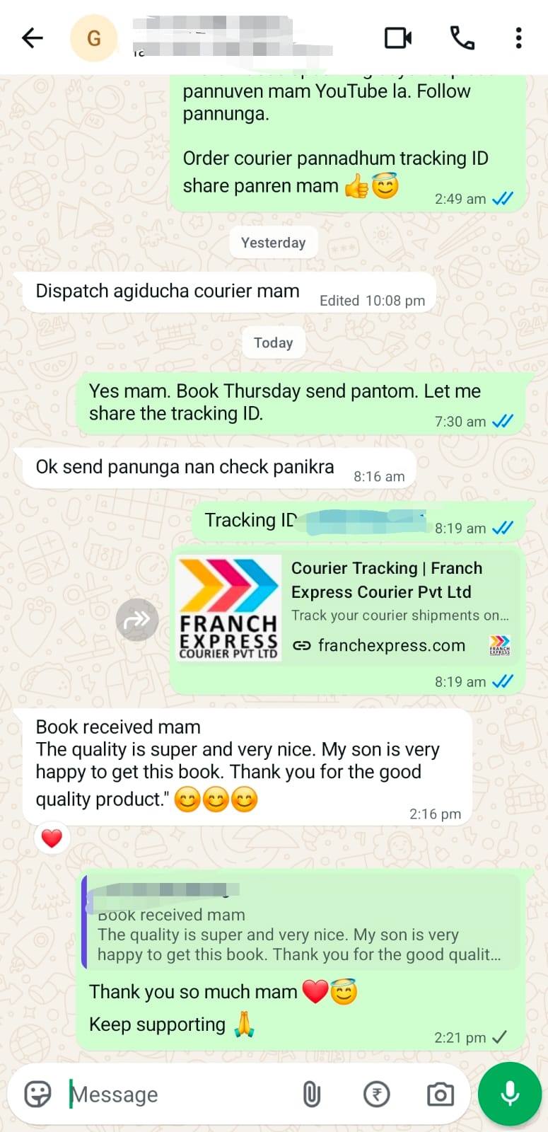 Customer review