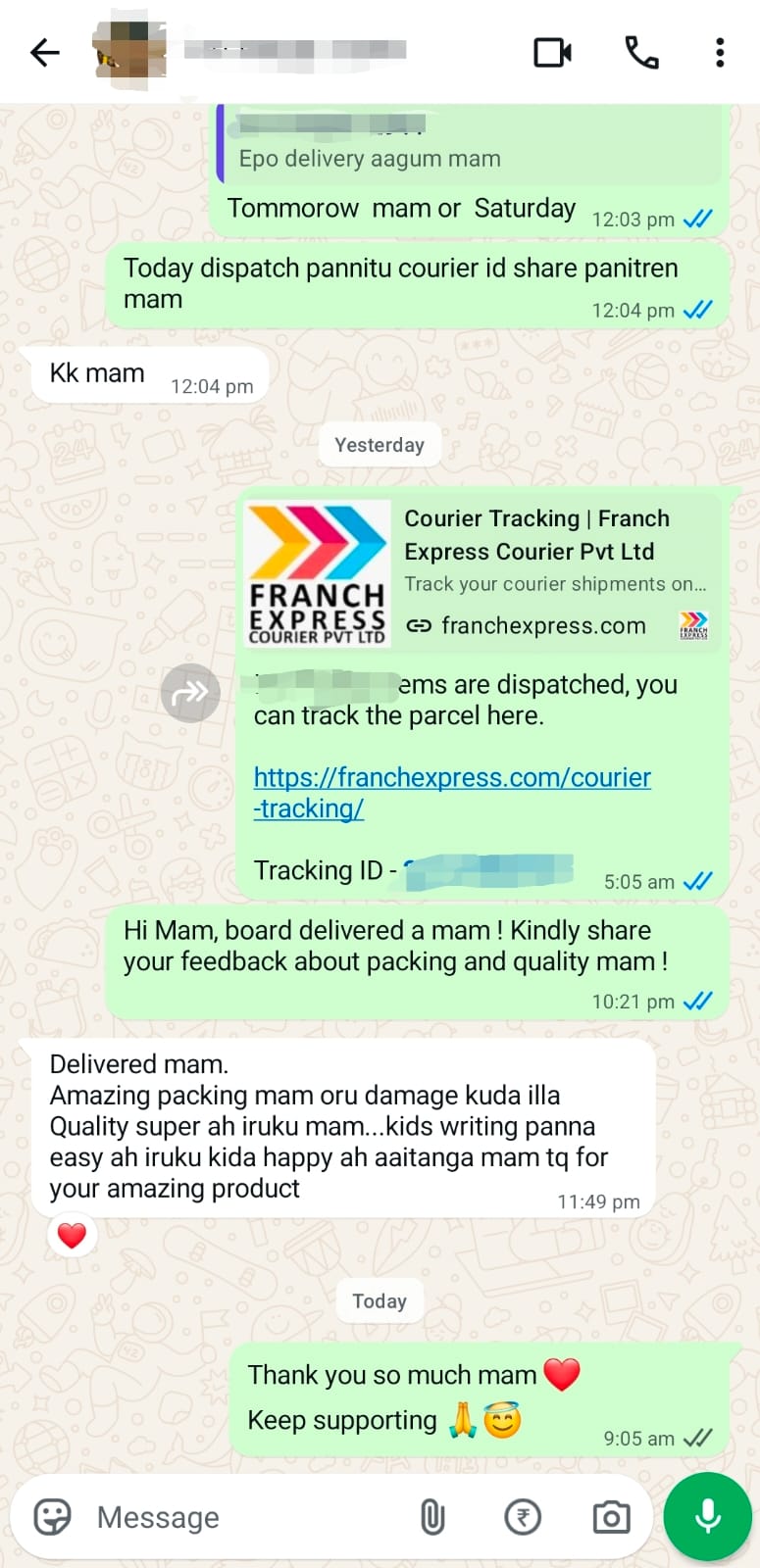Customer review
