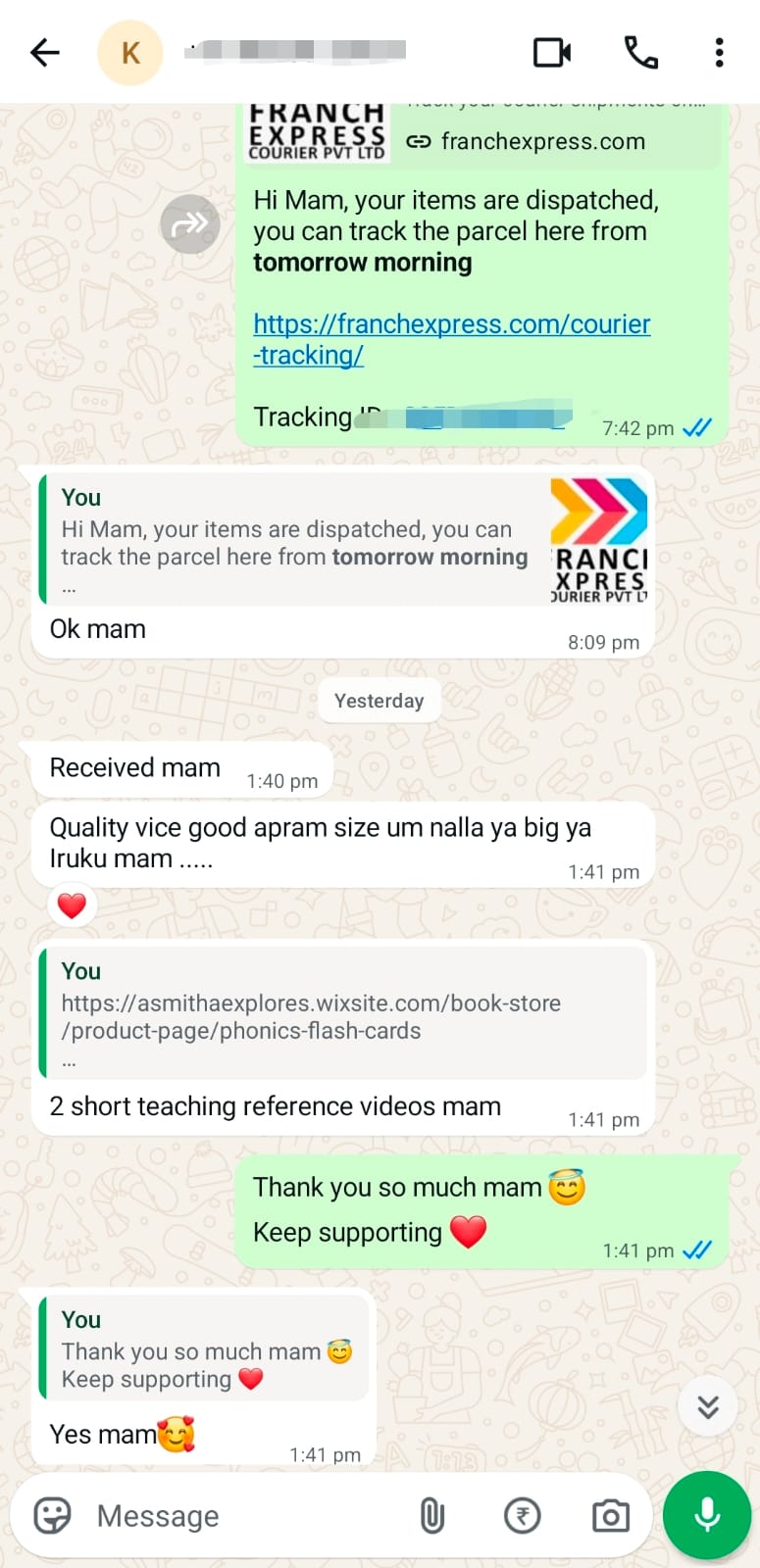 Customer review