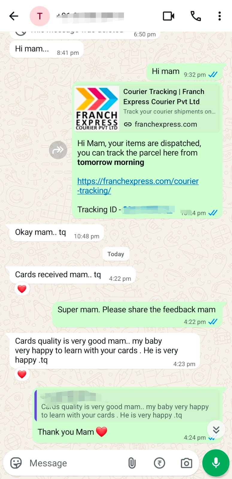 Customer review