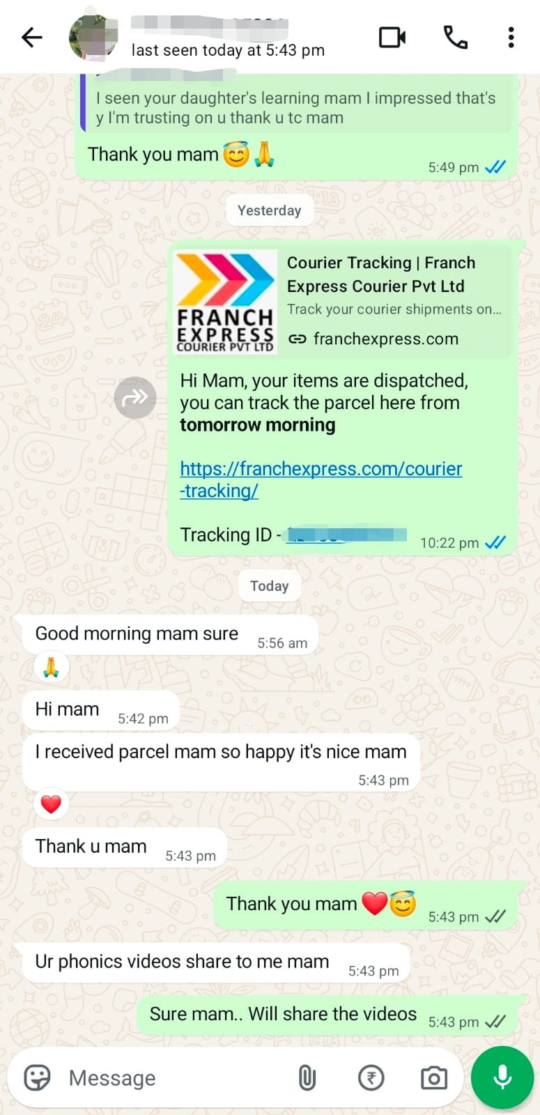 Customer review