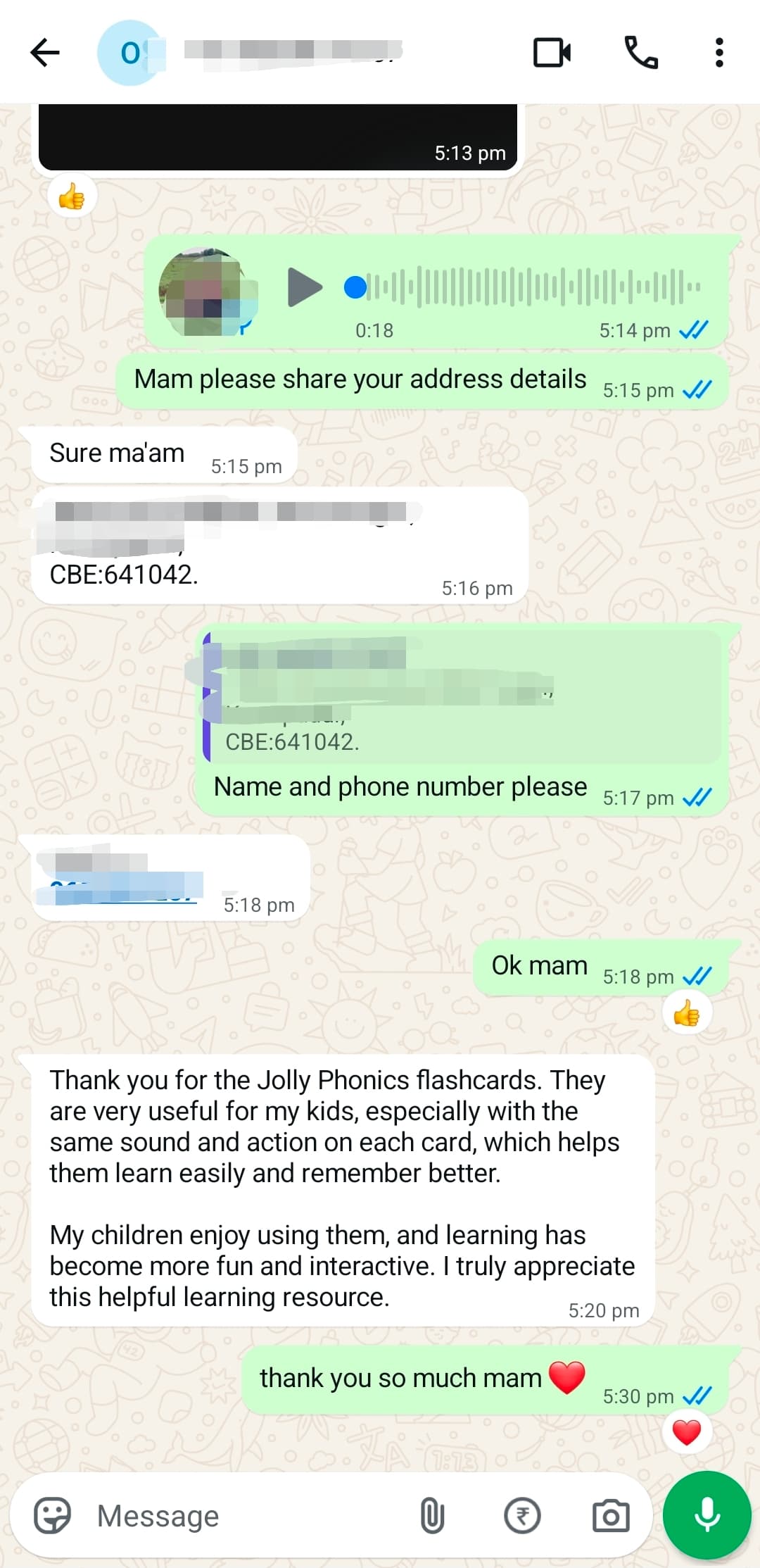 Customer review