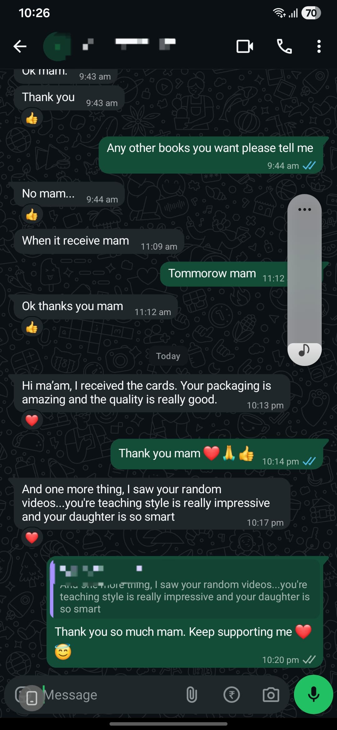 Customer review
