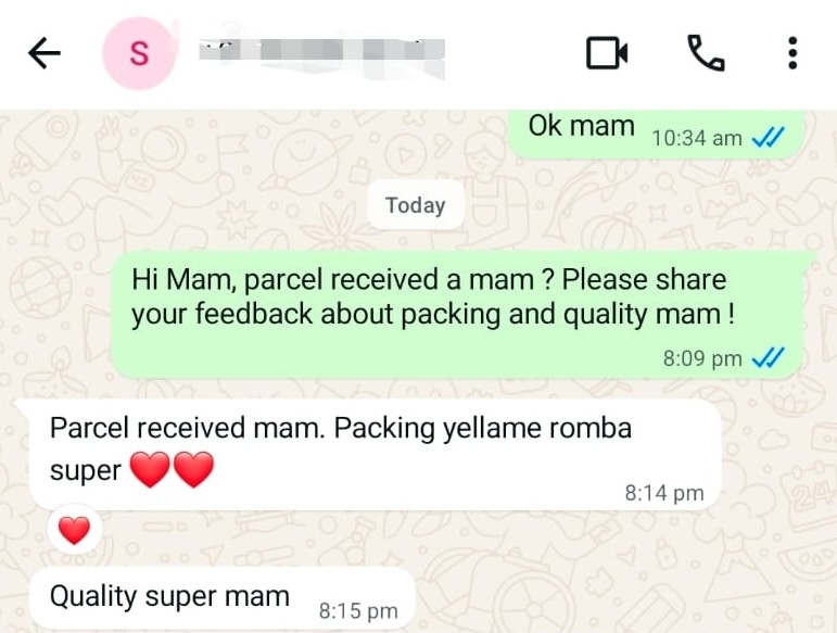 Happy customer review